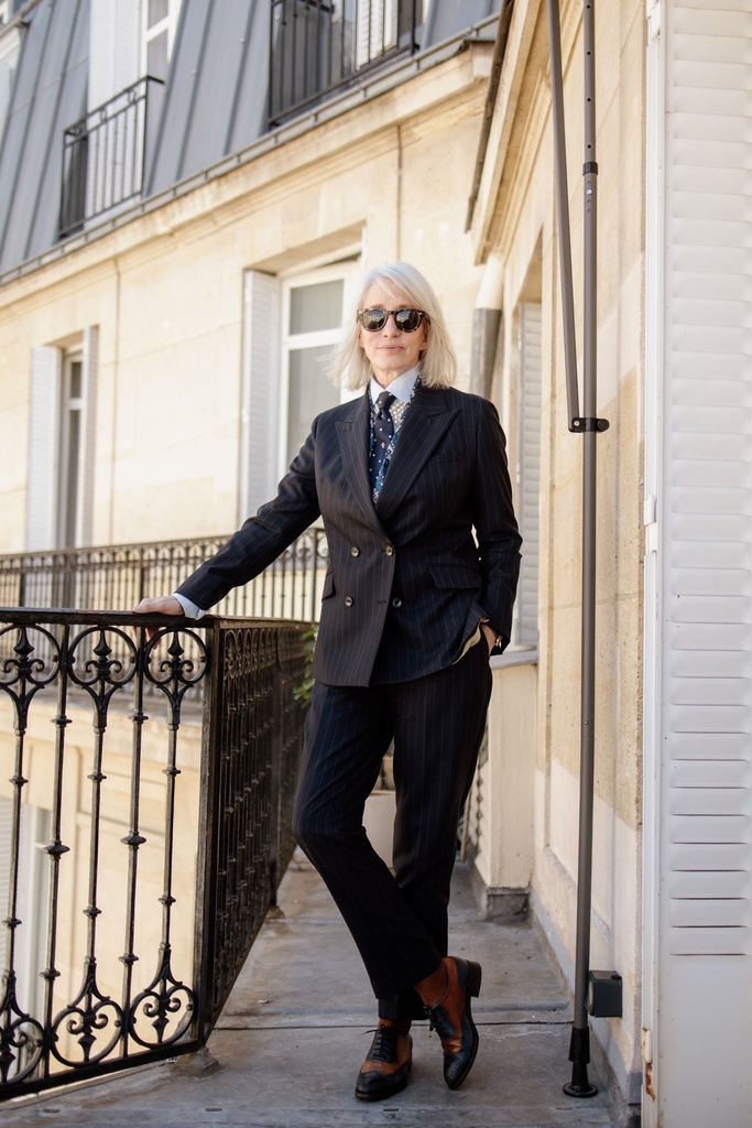 Bleu rayure — femme — 1
