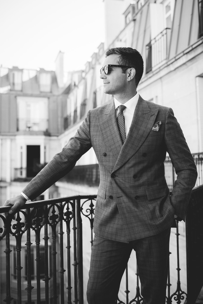 Prince-de-Galles brun beige — homme — 2
