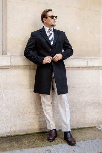Manteau noir sur mesure HJ26